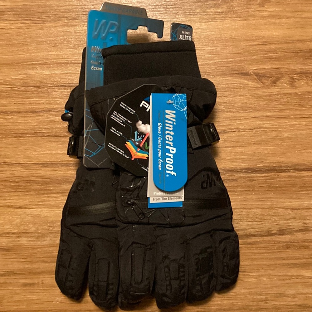 WINTER PROOF black winter gloves (brand new)